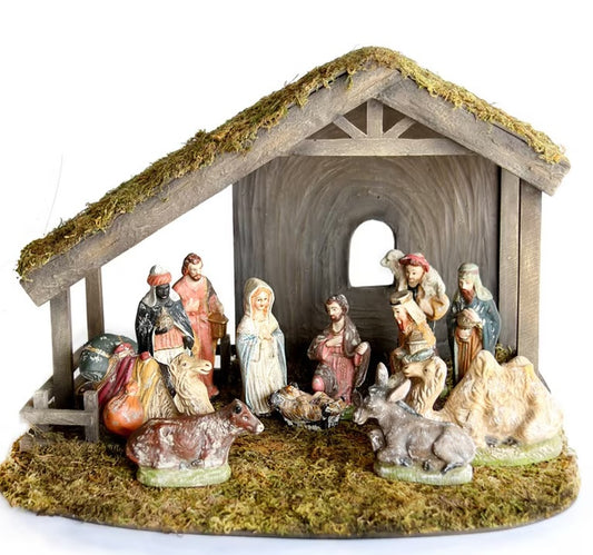 NATIVITY SET W CRECHE