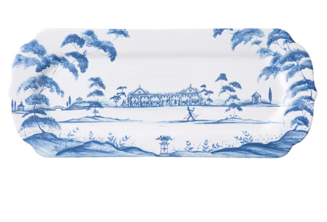 Country Estate 15" Hostess Tray - Delft Blue