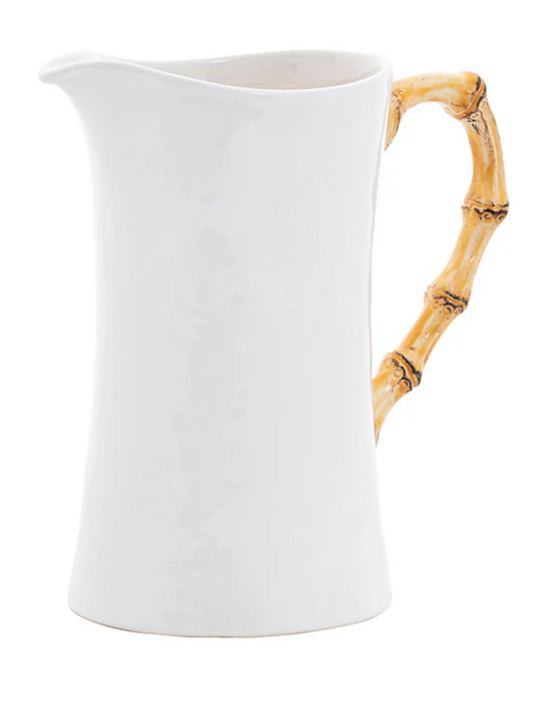 Bamboo Ceramic Large Pitcher - Natural