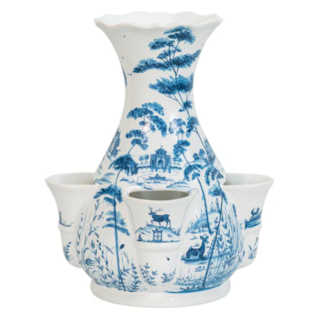 Country Estate 11.5" Tulipiere Vase- Delft Blue